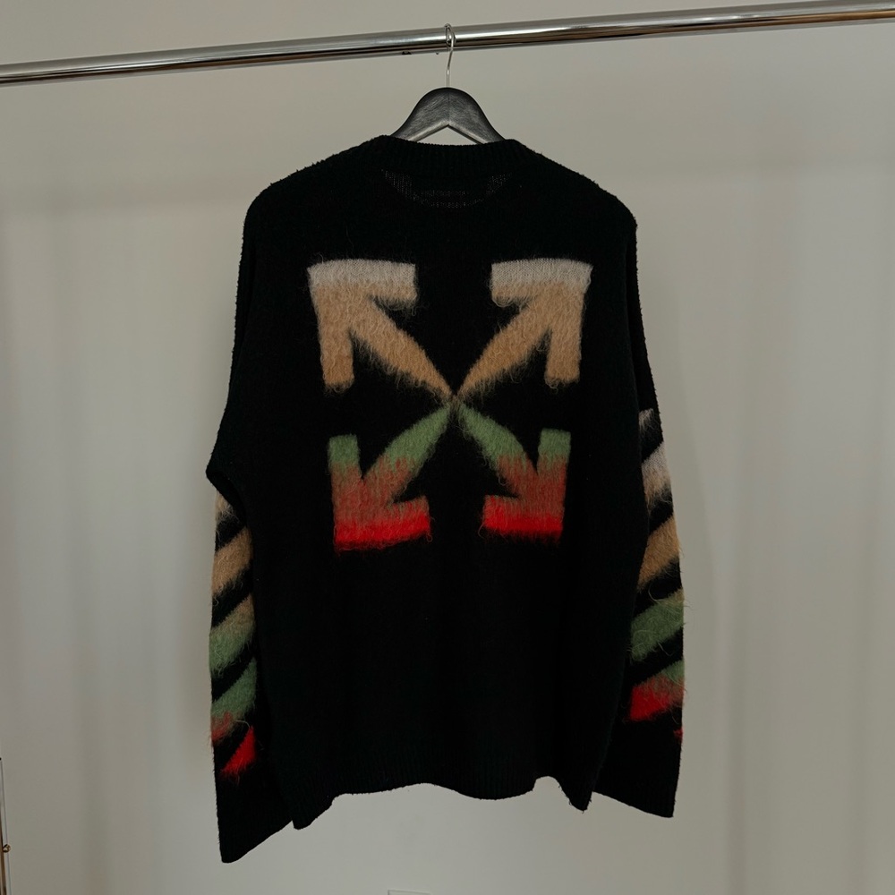 Off-Withe Brushed Wool Sweater - image 5